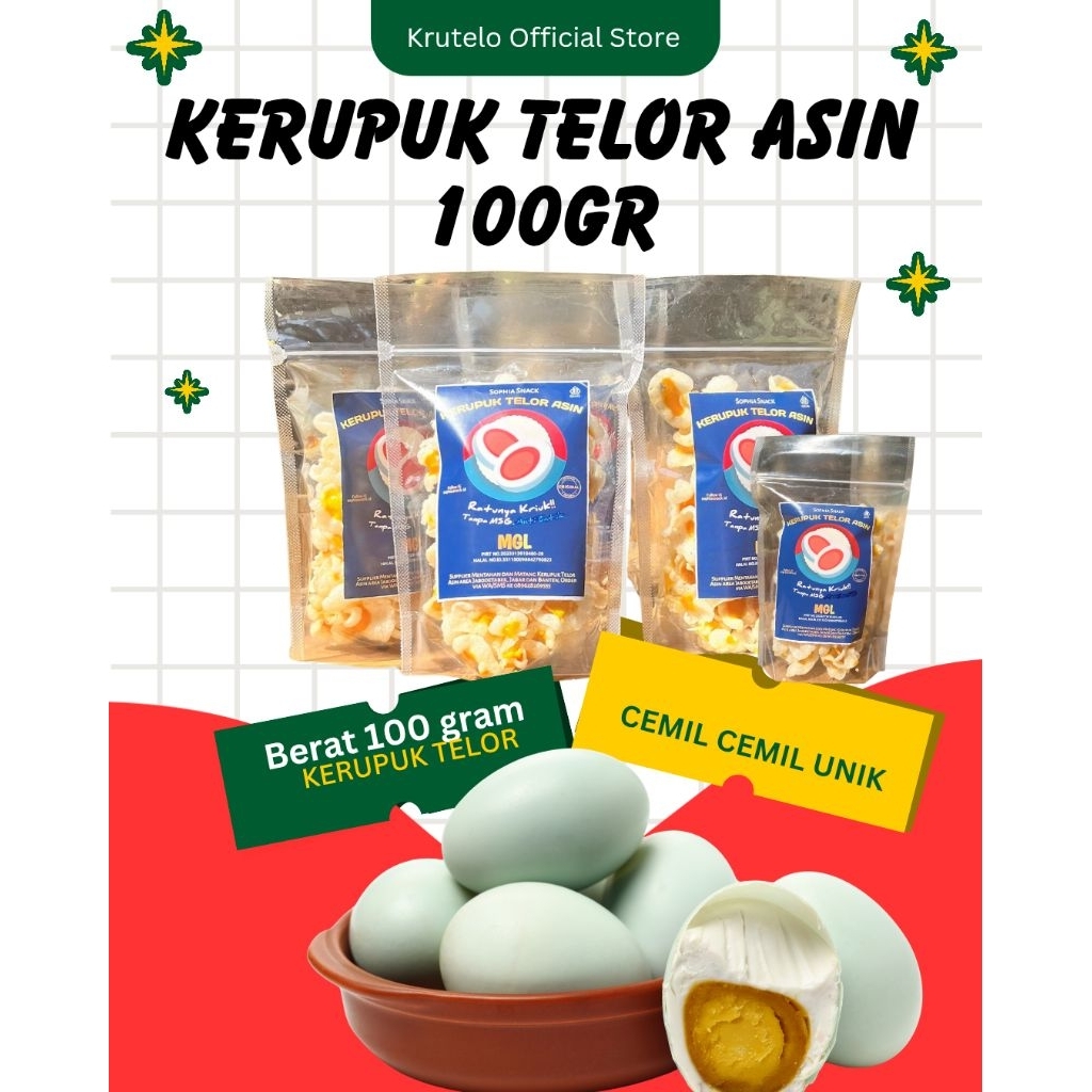 

KERUPUK TELOR ASIN MATANG 100 Gram PREMIUM| Kemasan Aman dan Rapih