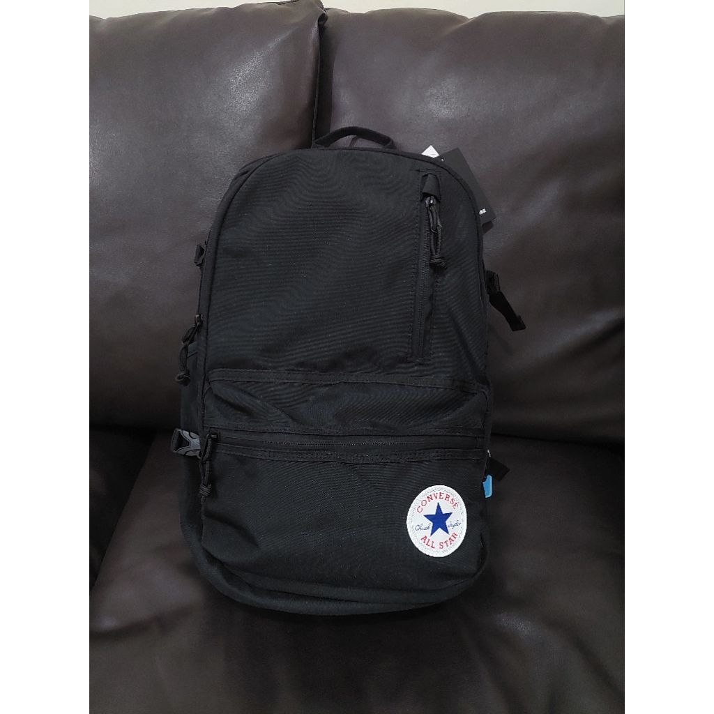 converse straight edge backpack black