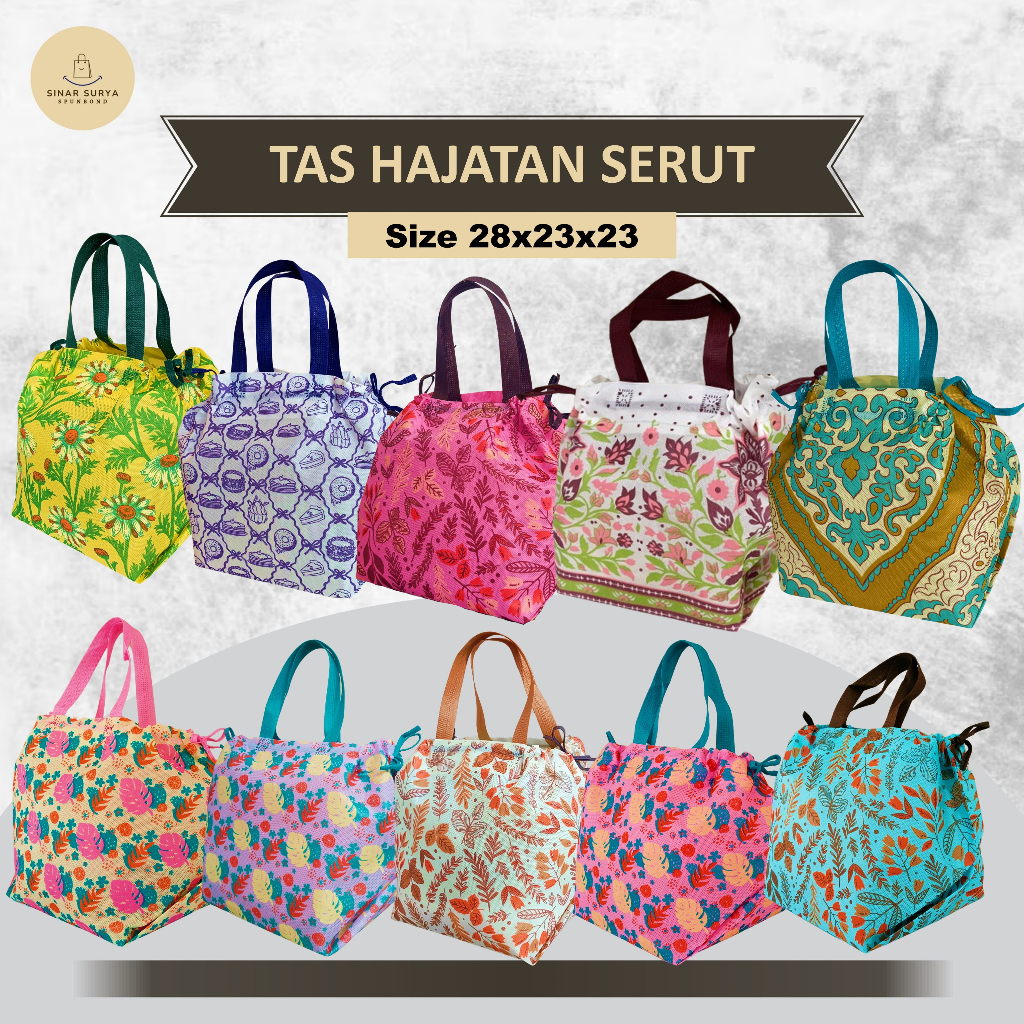 

[LUSINAN] Tas Hajatan Motif Serut Tas Syukuran Tas Bingkisan Berkatan Tas Souvenir Hajatan Tas Motif Serut 28x23x23 cm