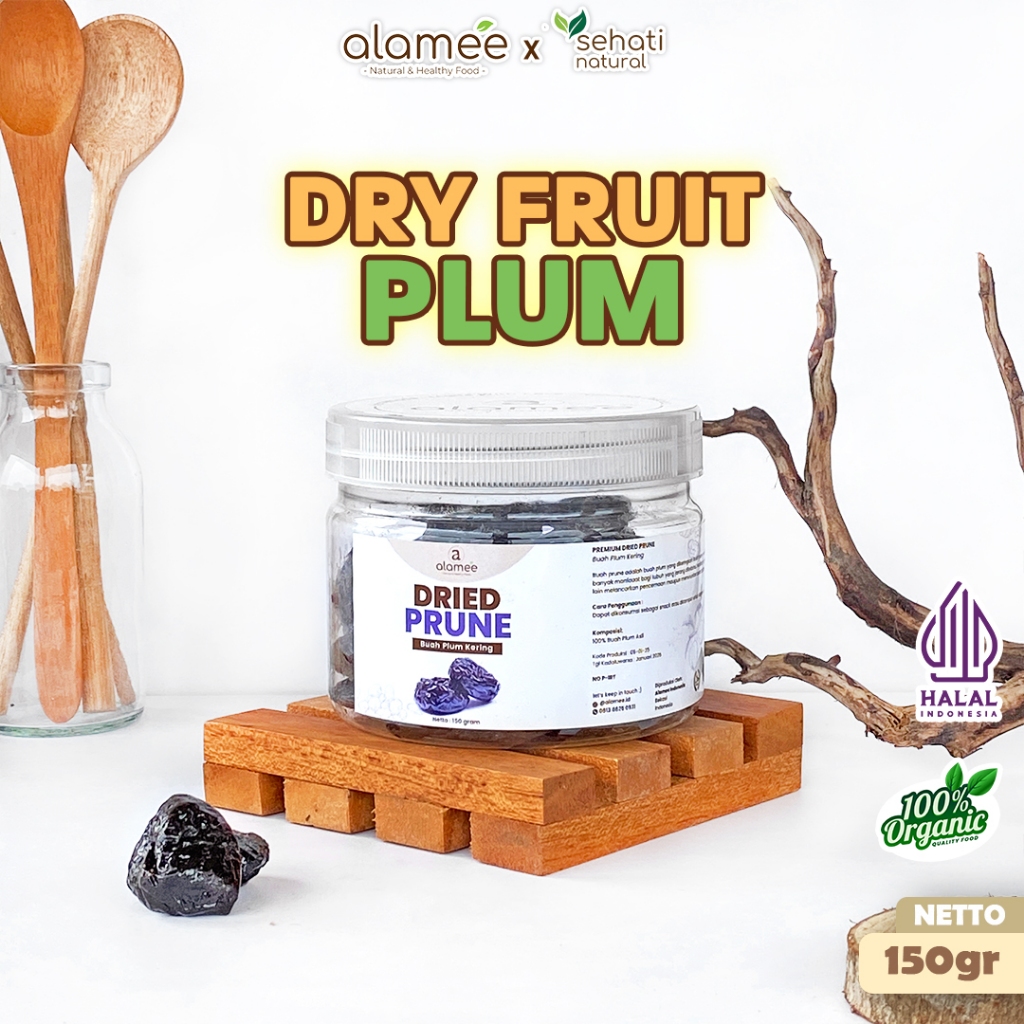 

ALAMEE Dried Prune Cemilan Buah Kering Sehat Buah Plum Kering Rendah Kalori Tanpa Biji PREMIUM 150gr