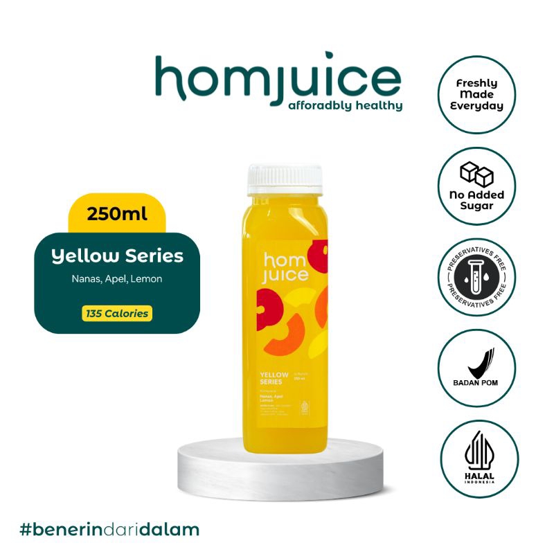 

Homjuice - Yellow Series 250 ml (Cold-Pressed Juice/Jus/Detox)