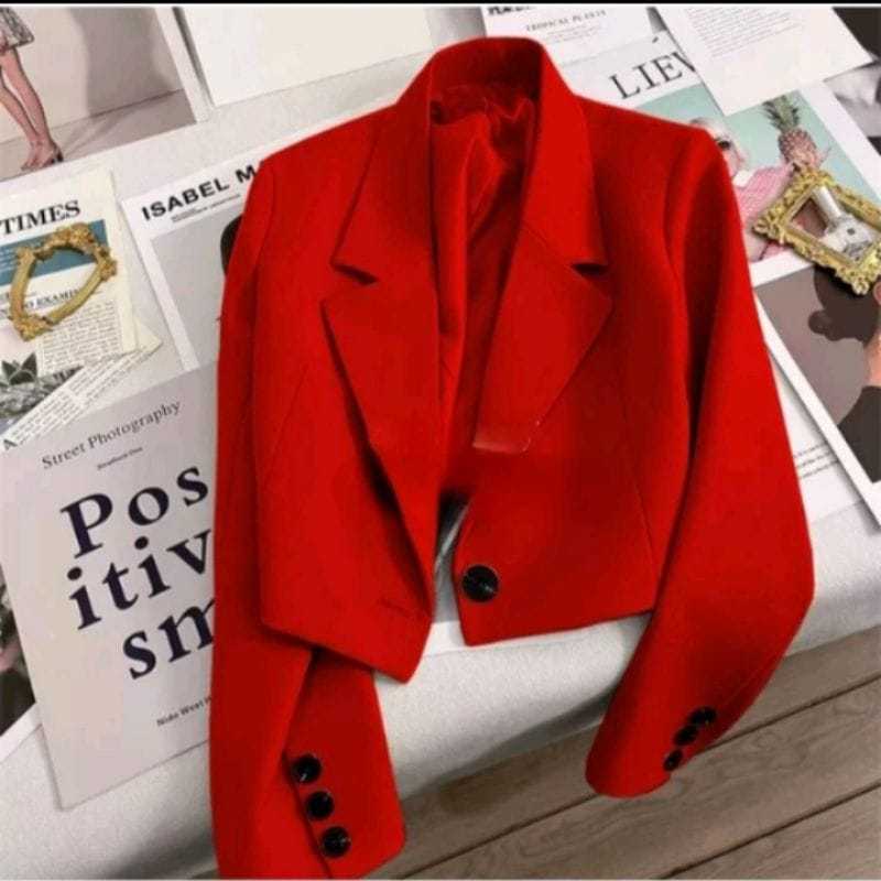 Crop Blazer Crop Blazer Korean  Crop Semi Formal Casual Blazer