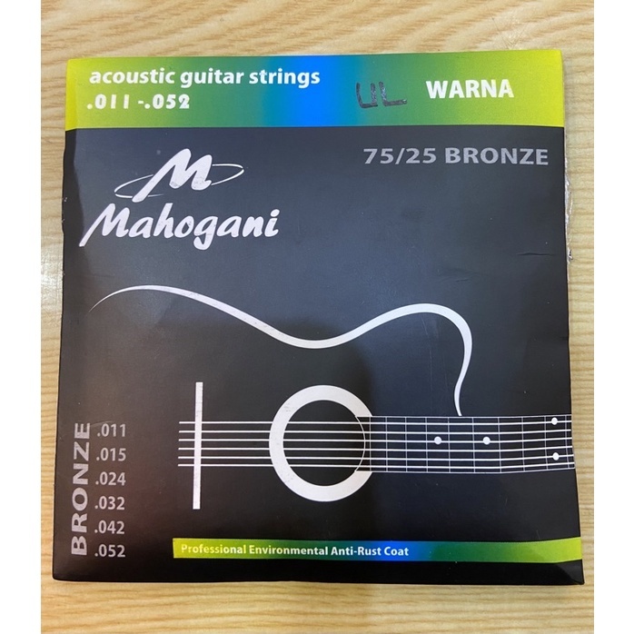 SENAR GITAR AKUSTIK MAHOGANY WARNA WARNI FULLSET ORIGINAL / SENAR GITAR AKUSTIK WARNA  / SENAR GITAR