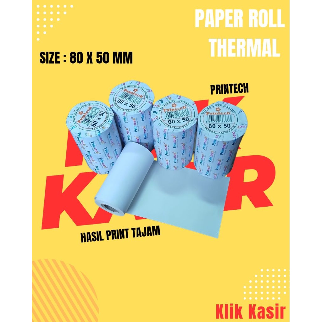

Kertas thermal uk. 80x50 / Paper Thermal Roll / struk kasir