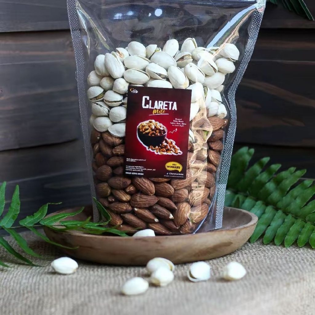 

MIX NUTS ALMOND PISTACHIO KEMASAN 500gr