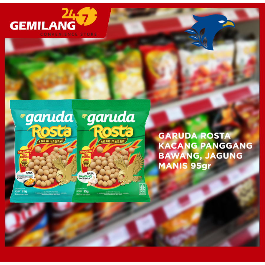 

GARUDA ROSTA KACANG PANGGANG BAWANG, JAGUNG MANIS 95gr