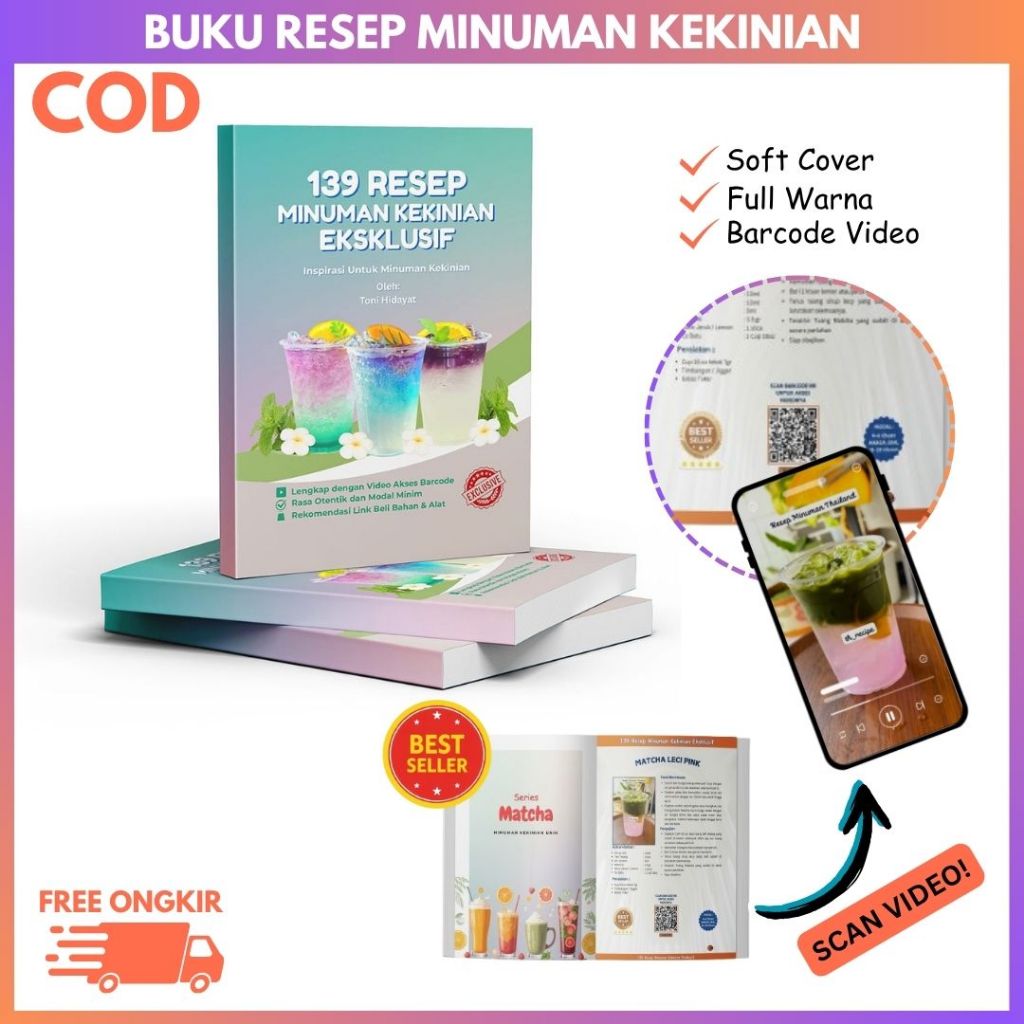 Buku Resep Minuman Kekinian Exclusive 139 Resep Inspirasi Untuk Minuman Kekinian by @th_homecafe