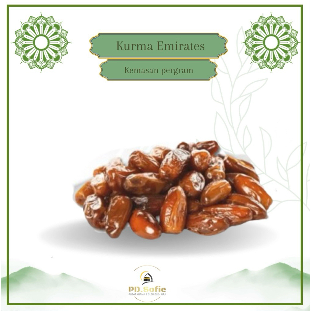 

Kurma Emirates Goldsayer al saad/Kurma arab premium-Eceran| Oleh oleh haji dan umroh