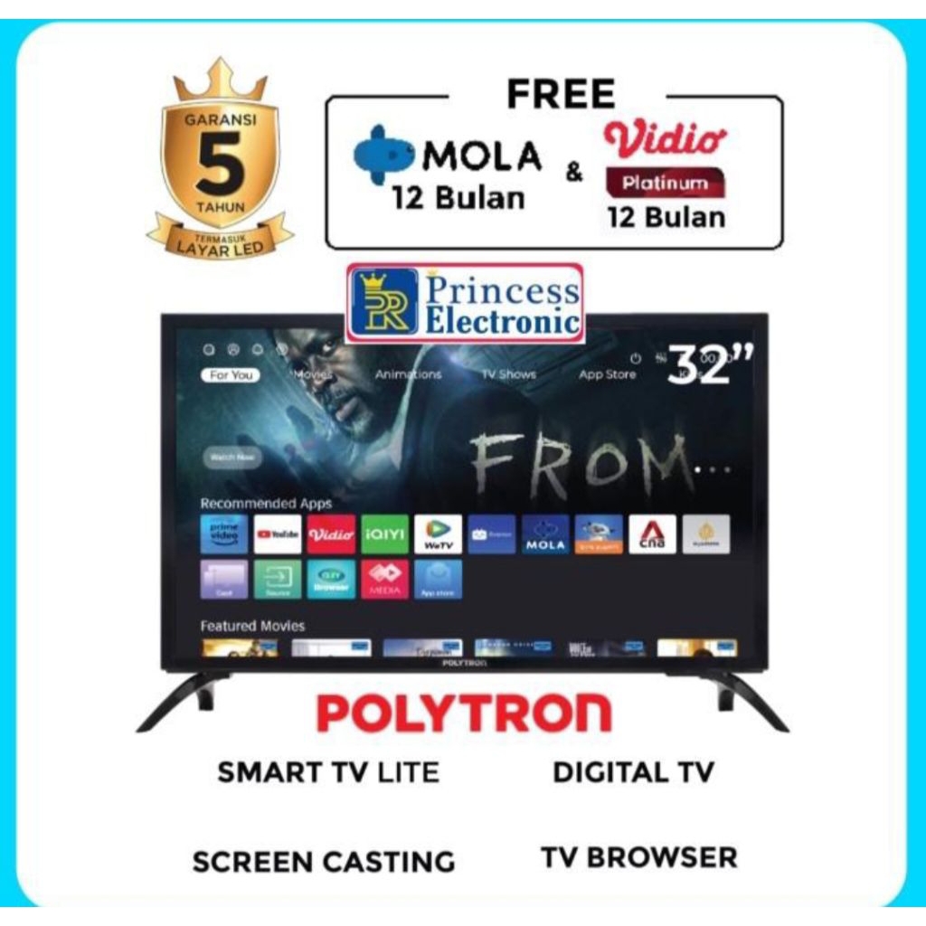 Led Polytron smart Tv 32 inc
