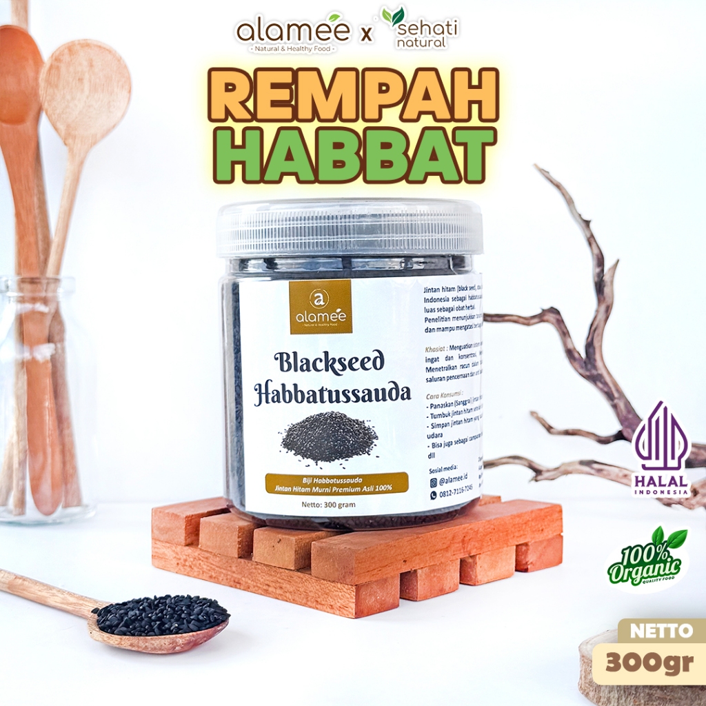 

ALAMEE Biji Habbatussauda Original Asli Jinten Hitam Jintan Habatusauda 300 gram sehati natural