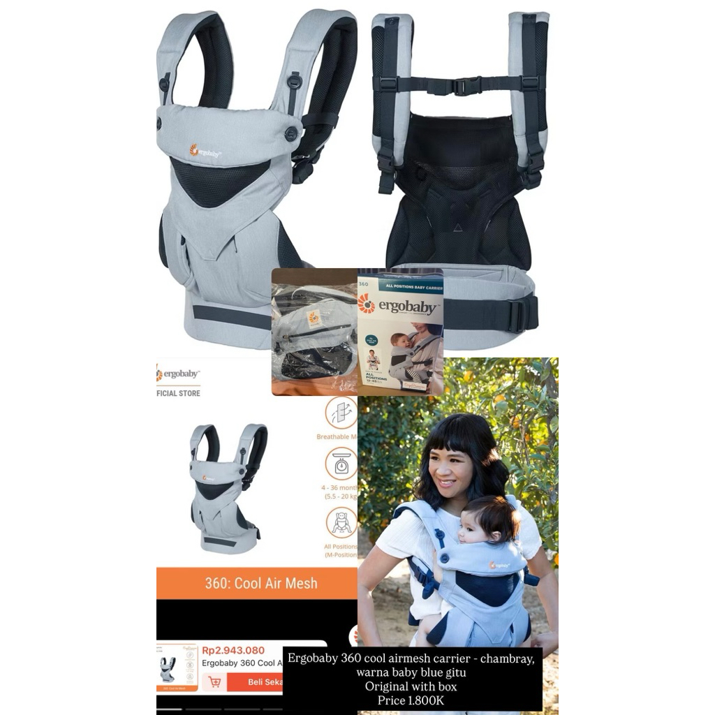 preloved ergobaby 360 cool airmesh carrier