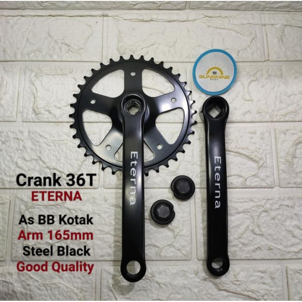 Crank Single 1 Speed 36T Gir Tengah Sepeda Lipat MTB CTB Sierra ETERNA