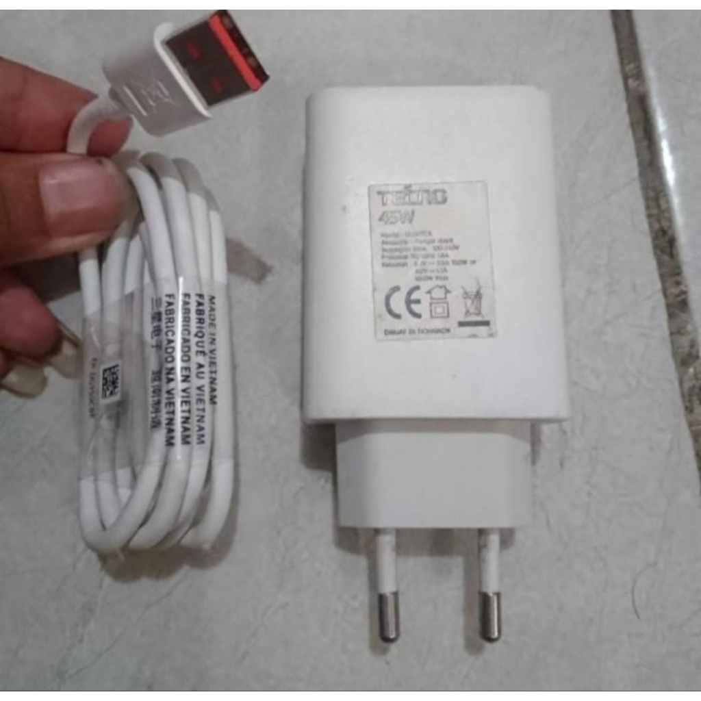 Charger Tecno Pova 4 pro 5 copotan original 45 watt