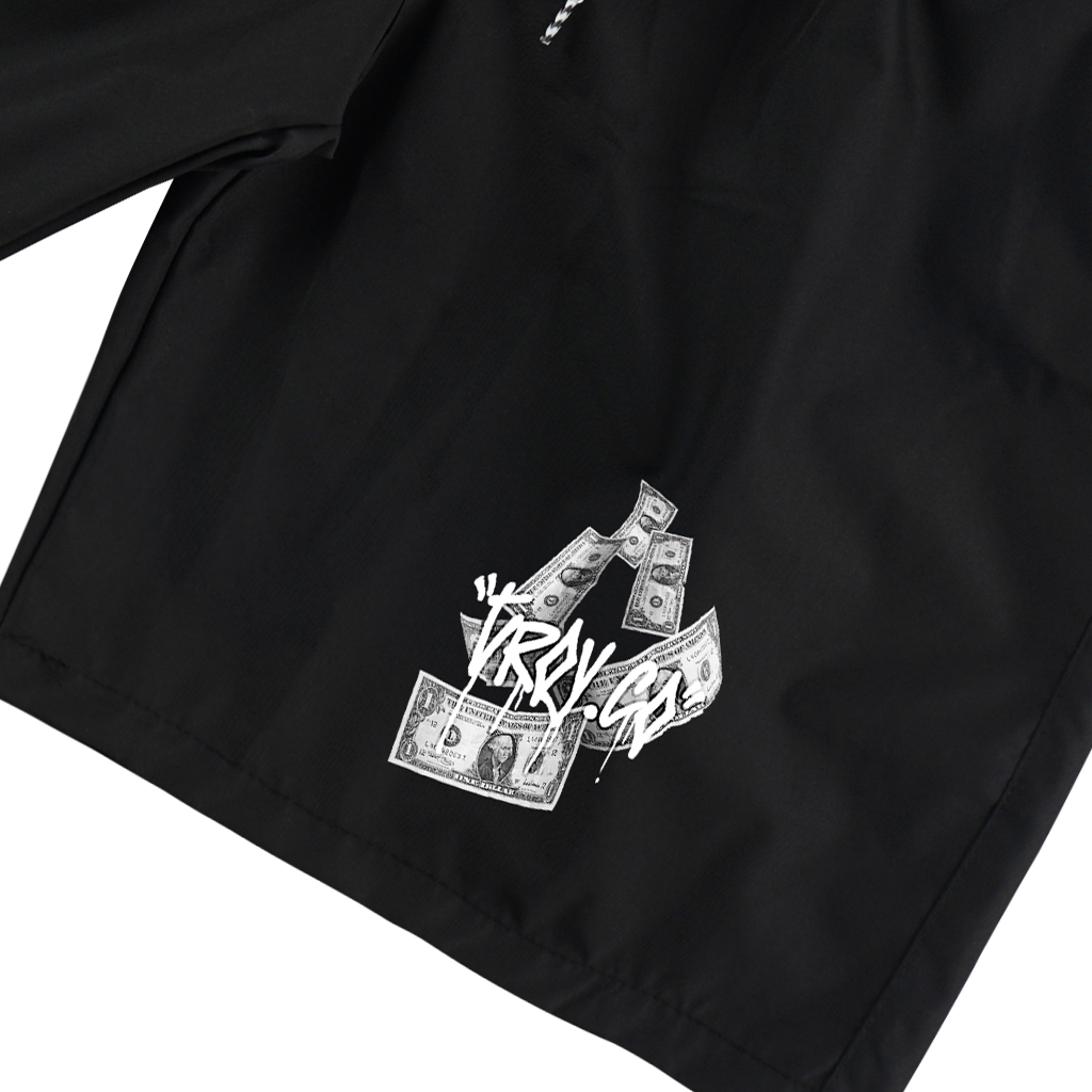 Troy Company Boarshort Black Dollars - Celana Pendek Hitam PTD 2211