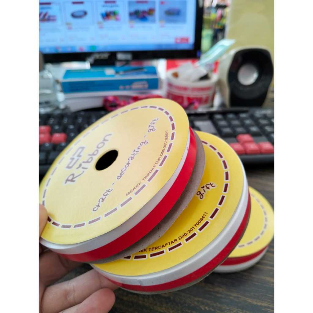 

PITA JEPANG MERAH PUTIH 1.3 CM PER ROLL