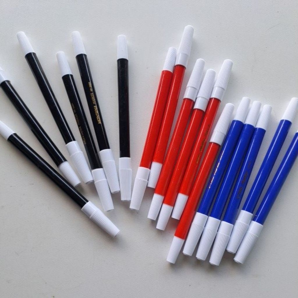 

PTM Spidol 1 Warna permanent 12 pcs/ Spidol Hitam/Biru/Merah