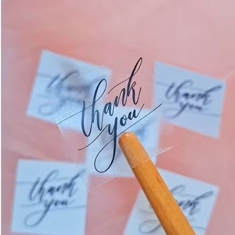 

10PCS STIKER THANKYOU TRANSPARANT 3CM