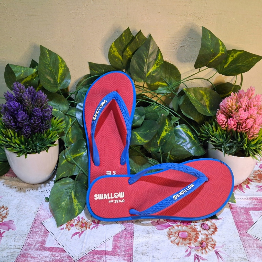 Swallow Sandal Jepit Rainbow Merah Biru