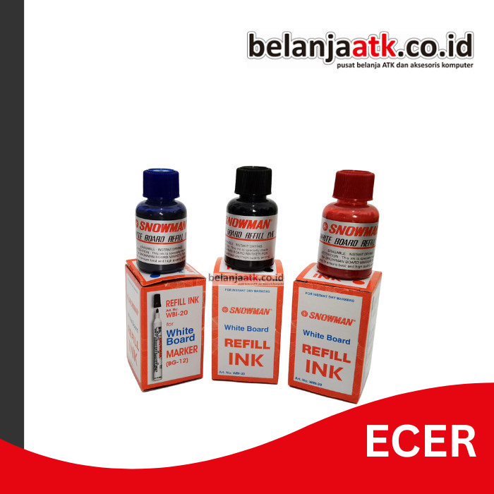

[ECER] Tinta Spidol Whiteboard/Papan Tulis WBI-20 Snowman 25 Ml (Refill Aneka Warna BG-12)