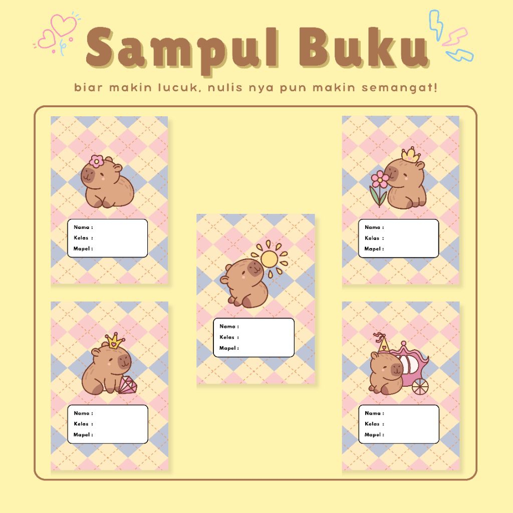 

TATAMOE SAMPUL BUKU TULIS DESIGN CAPYBARA SAMPUL BUKU TULIS LUCU