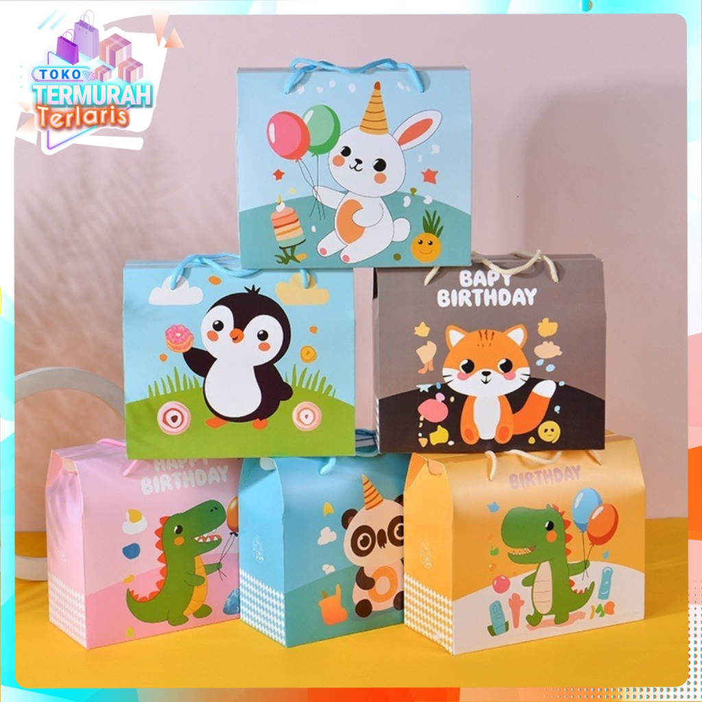 

TTT Paperbag Ulang Tahun Goodie Bag Karakter Tas Hadiah Ulang Tahun Anak Gift Box Ultah Souvenir Kotak Hadiah Kado anak