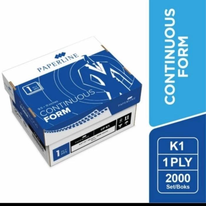 

Kertas Continuous Form / Kertas Komputer Merk Paperline 9.5" x 11" - K1 K2 K3 perverasi / non perverasi