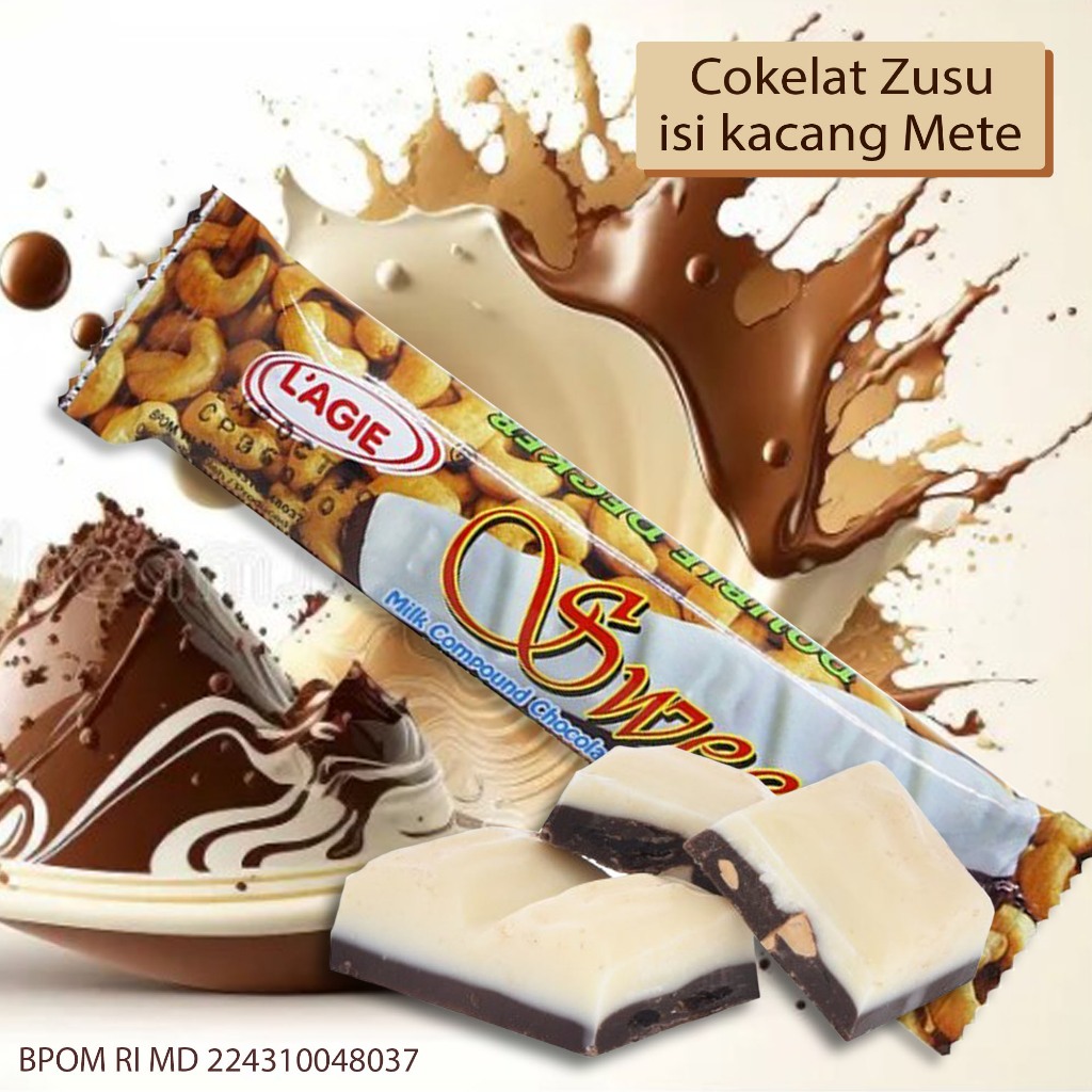 

TERLARIS Coklat Mete jajanan camilan Coklat susu isi kacang Mete rasa manis legit Jajanan paling banyak digemari kaum pecinta cokelat ~ lagie sweety coklat 42g