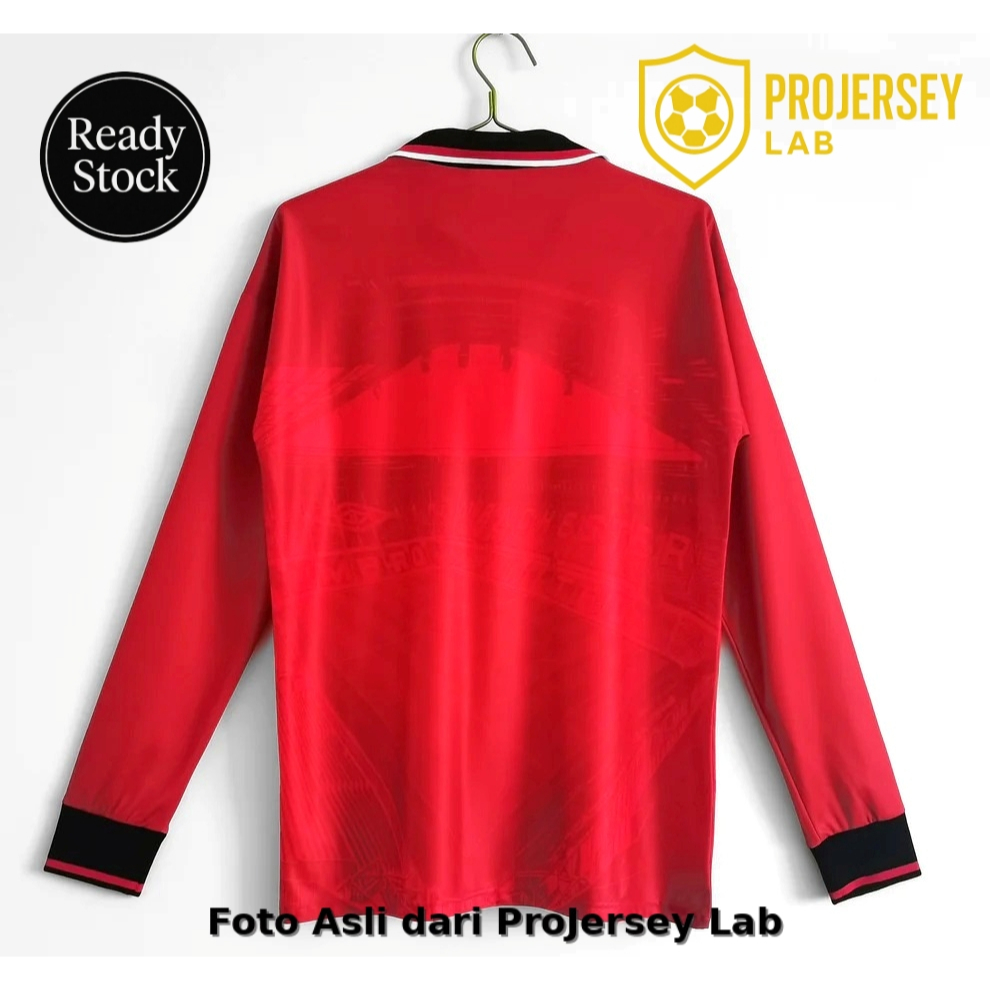 (BARU) RETRO LS JERSEY BOLA MAN UTD HOME 1994 1996 LENGAN PANJANG