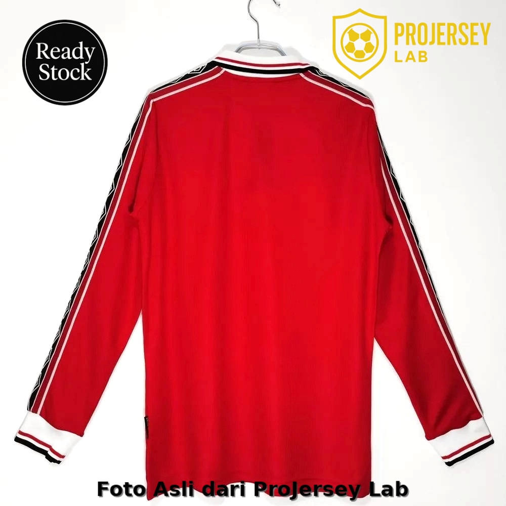 (BARU) RETRO LS JERSEY BOLA MAN UTD HOME 1999 LENGAN PANJANG