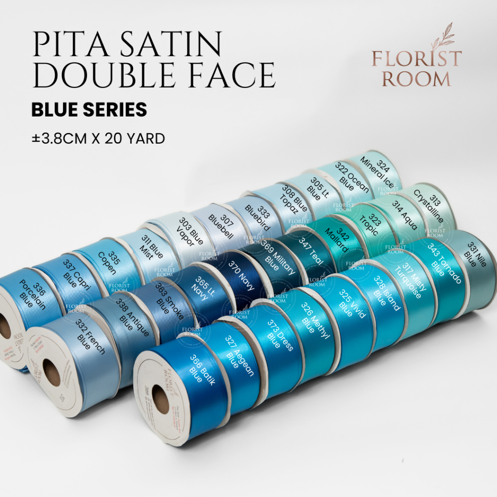 

Pita Satin Double Face ±3.8cm x 20Yard - Satin Ribbon Double Side - Premium Ribbon - Hampers - Hadiah Kado