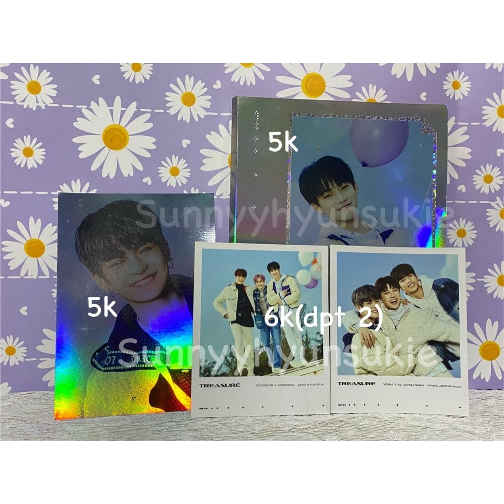 pc photocard treasure mashiho yedam jihoon doyoung yoshi hyunsuk postcard file folder polaroid group