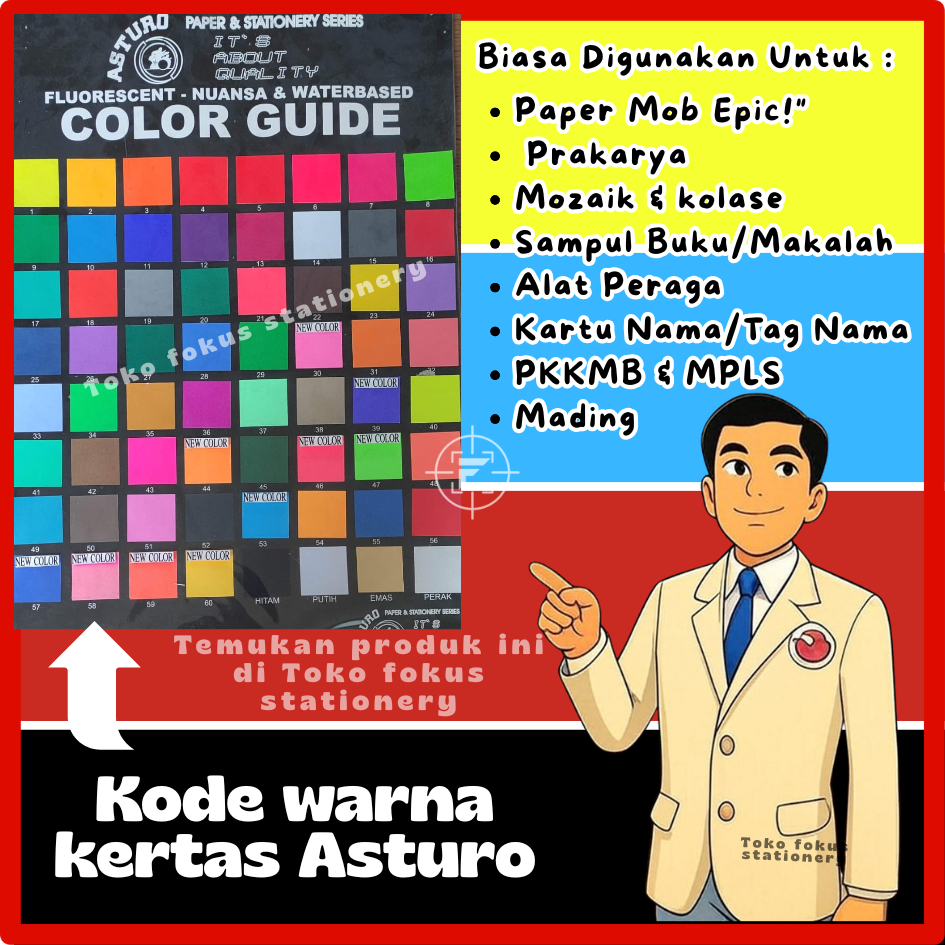 

KERTAS ASTURO / KERTAS ASTURO ASLI / KERTAS ASTURO ORIGINAL/ KERTAS KARTON ASTURO / KERTAS ASTURO WARNA WARNI / ASTURO PAPER 40X60 / ASTURO KERTAS /