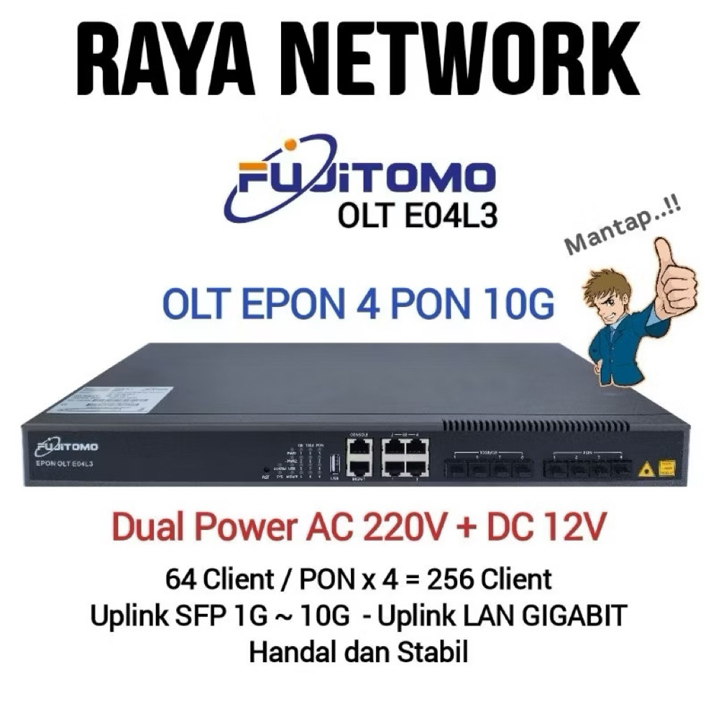 FUJITOMO OLT 4P 10G , 8P 10G EPON