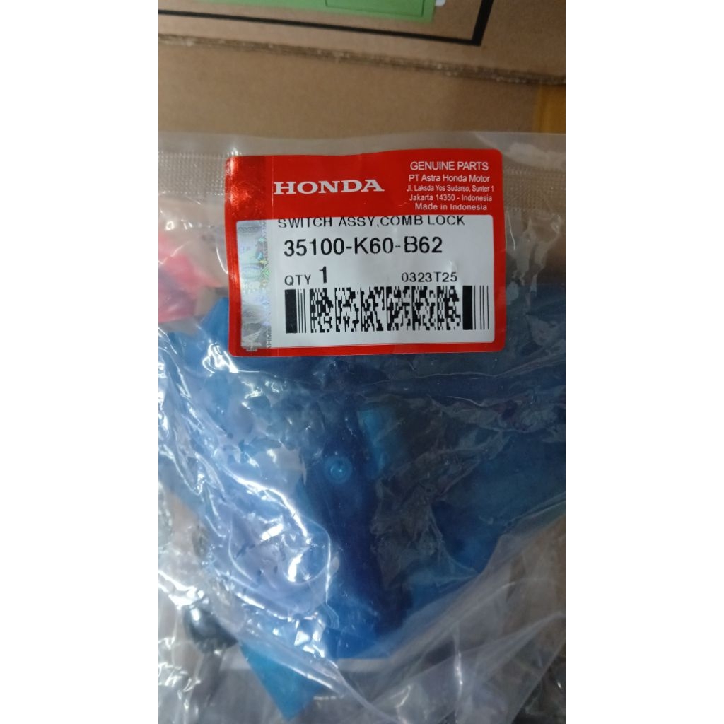 Kunci Kontak (Key Set) Honda Vario 125 eSP K60R 35100K60B62