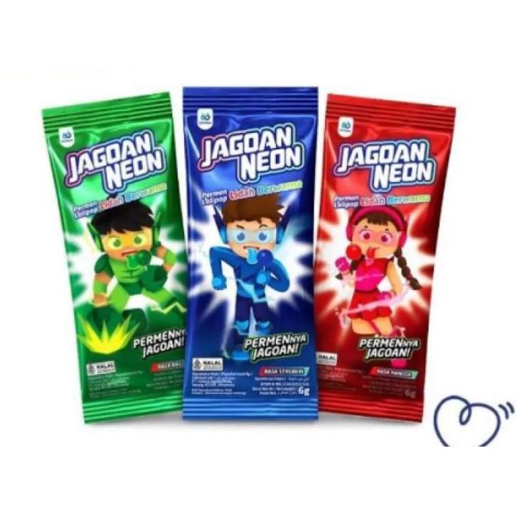 

Permen Jagoan Neon - Lollipop Jagoan - Candy Jagoan Neon - Lollipop Mangga Strawberry - Jagoan Neon Renceng Renteng isi 30 - Permen Warna