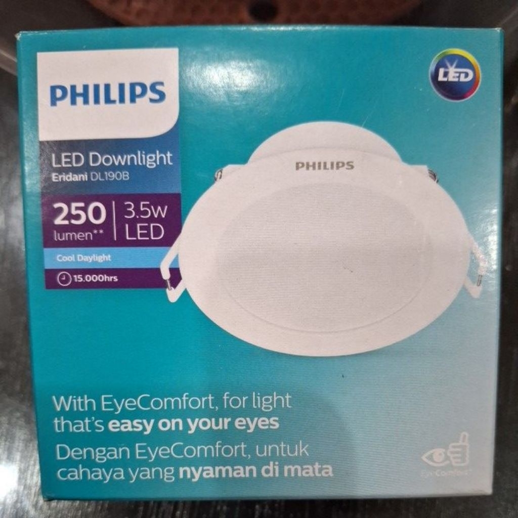 lampu downlight led philips 3.5 watt putih inbow