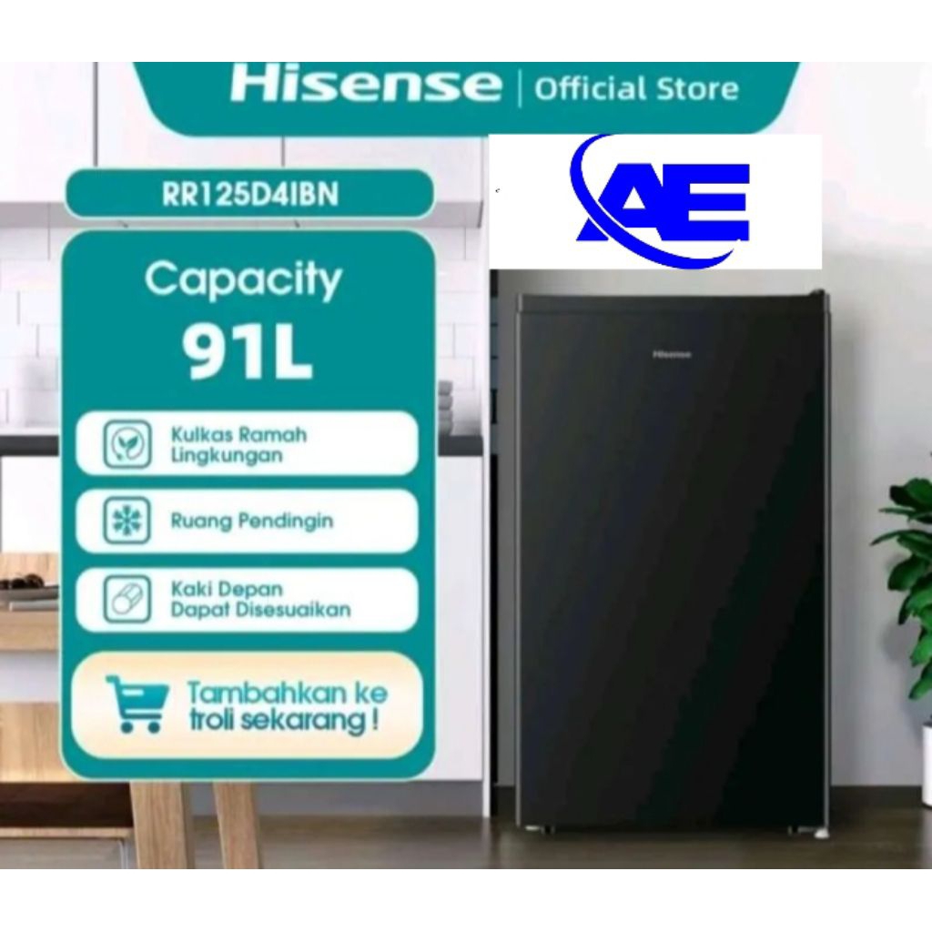 KULKAS MINI HISENSE RR-125 BERGARANSI RESMI