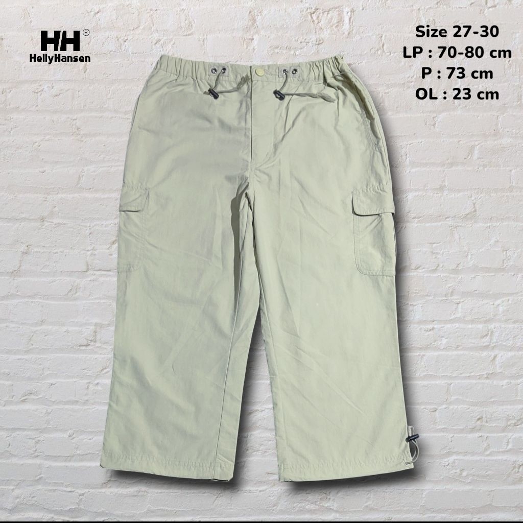 Size 27-30 Celana Pendek Shortpants Parasut Cargo Helly Hansen Cream Original Second Preloved #CP87
