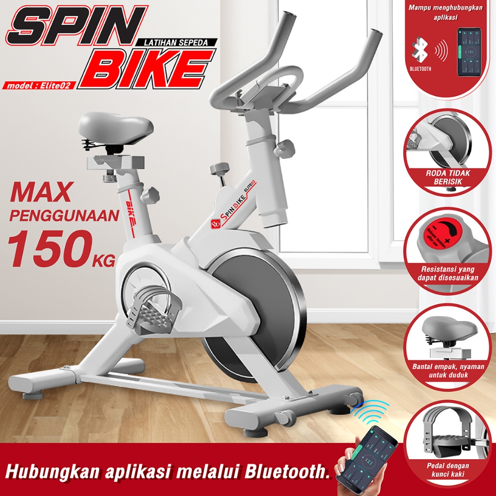 Ready Stock  SEPEDA STATIS KUALITAS GYM ALAT OLAH RAGA RUMAHAN SPIN BIKE