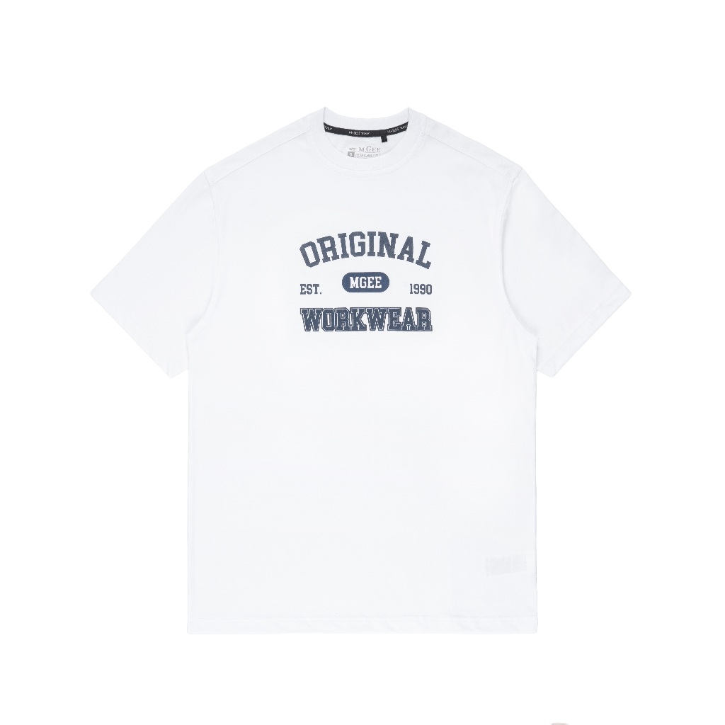 Kaos Original MGEE - Kaos Kasual Oblong Lengan Pendek Pria Original MGEE Oliver CKPR 148 White
