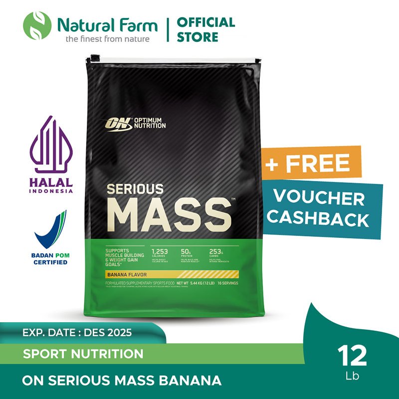 Optimum Nutrition Serious Mass Banana 12 Lb [Exp. Date 12/25]