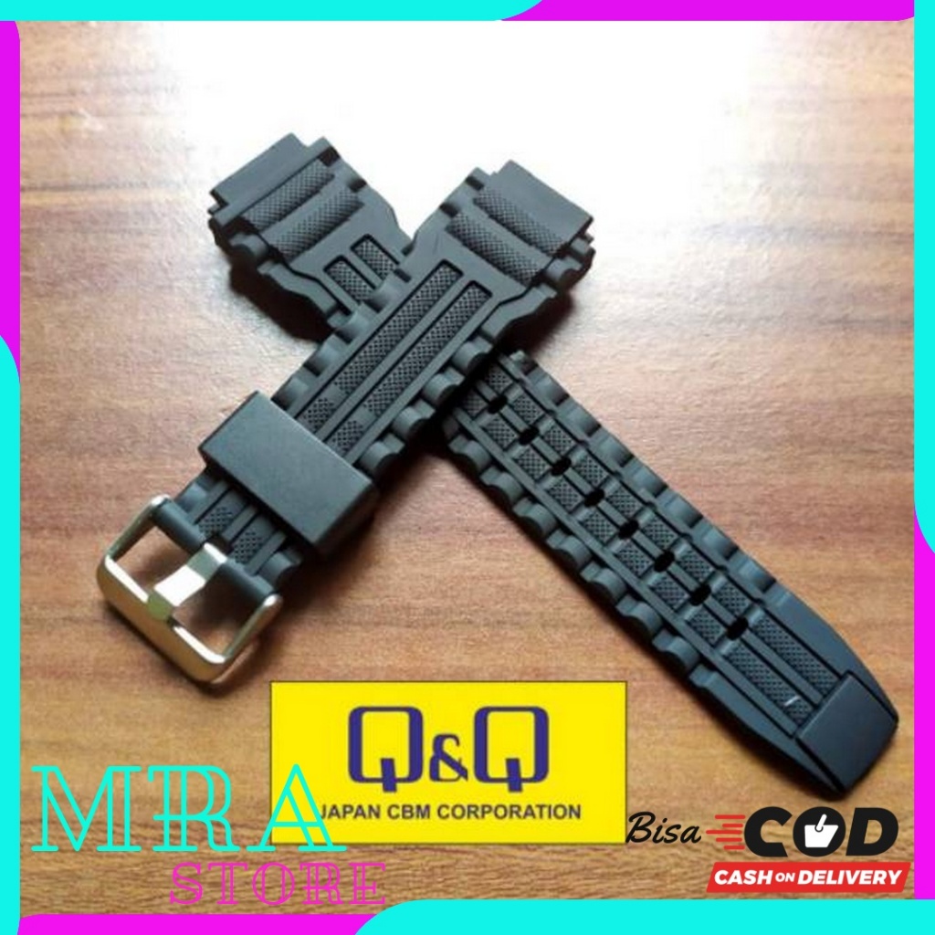 Tali Jam Jam Tangan Sport Qn QnQ Q&Q M148 QQ M148 QnQ M148 Hitam