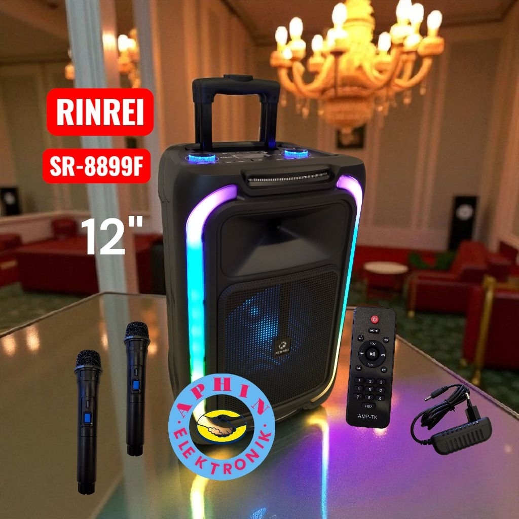 Speaker Portable 12 inch Speaker Karaoke 12" RINREI SR-8899F Speaker bluetooth Original