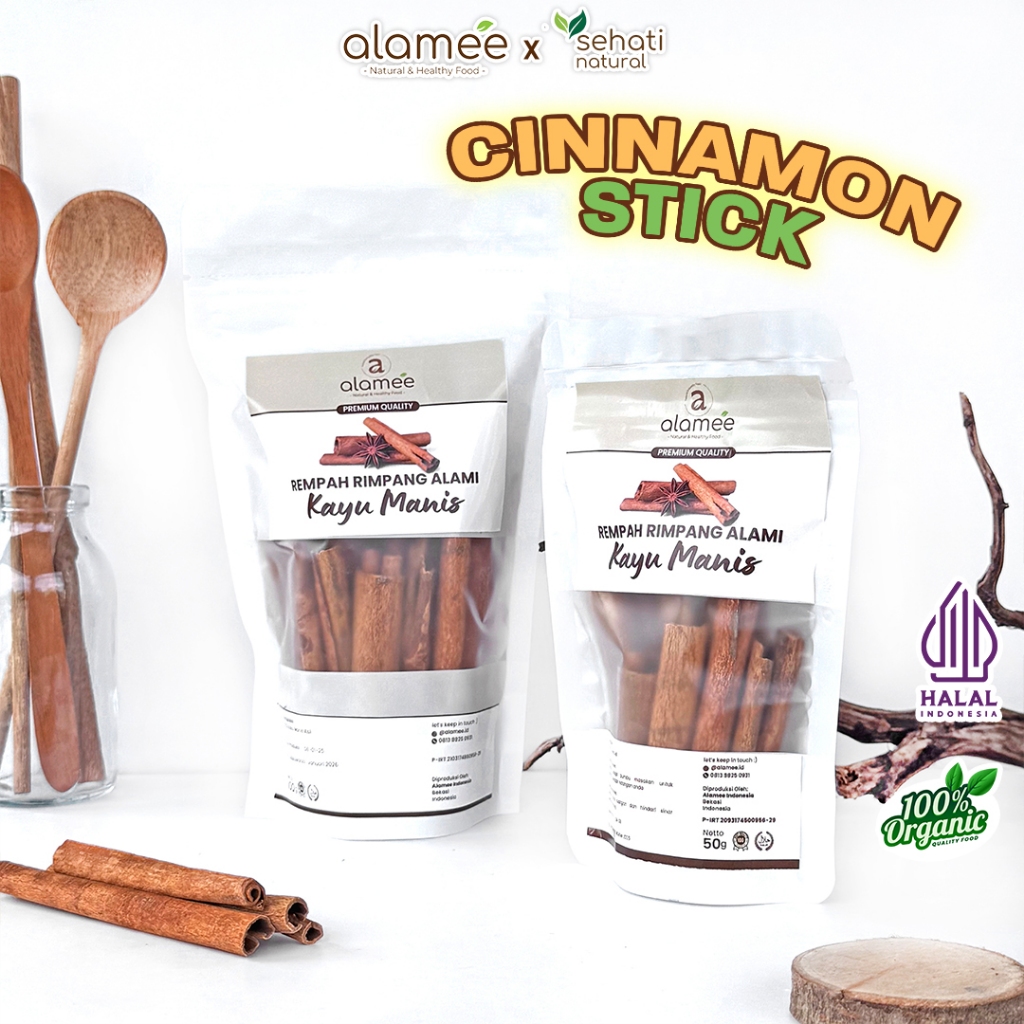 

Kayu Manis Cinnamon Stick Rempah Batang Rimpang Organik Alami Bumbu Masak Dapur 50 Gr
