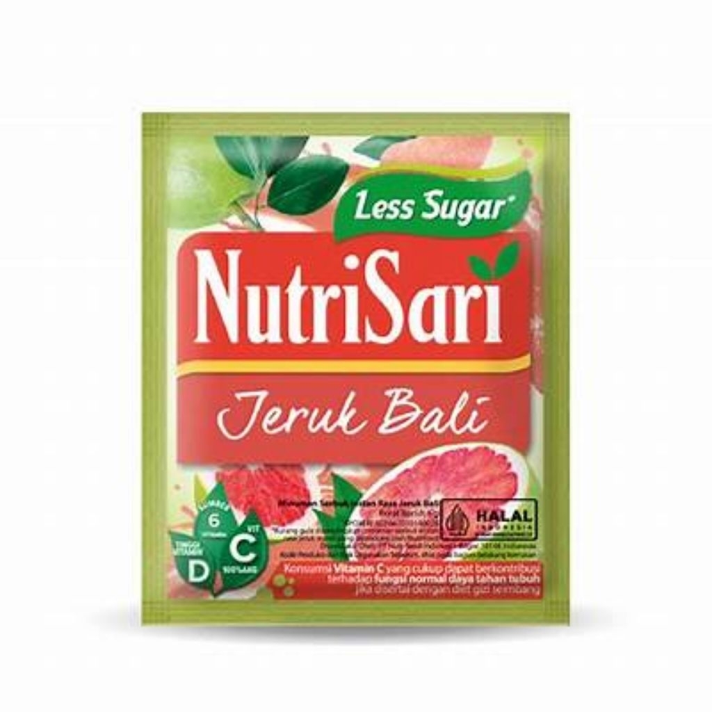 

Nutrisari Less Sugar Jeruk Bali 6g 1dus isi 160pcs