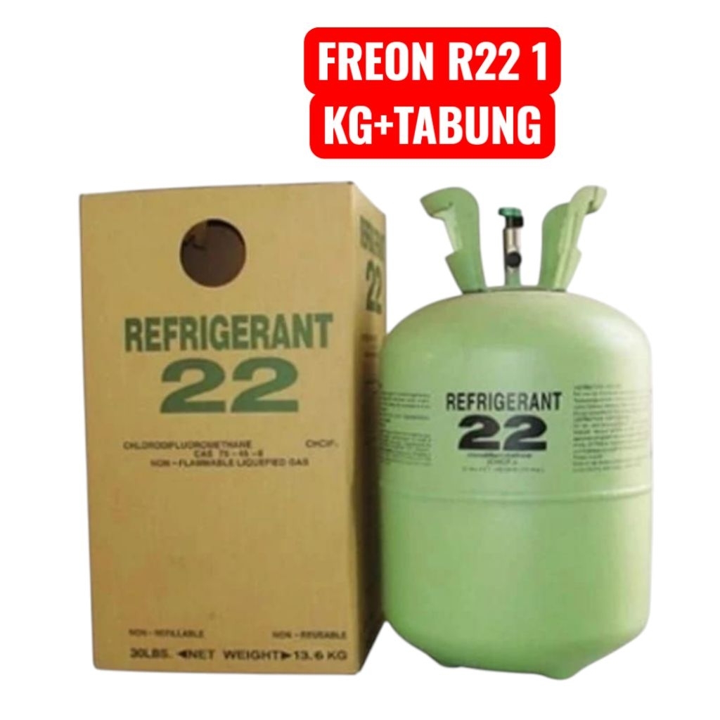 Freon AC model lama R22/pendingin AC R22 (1 kg+tabung)