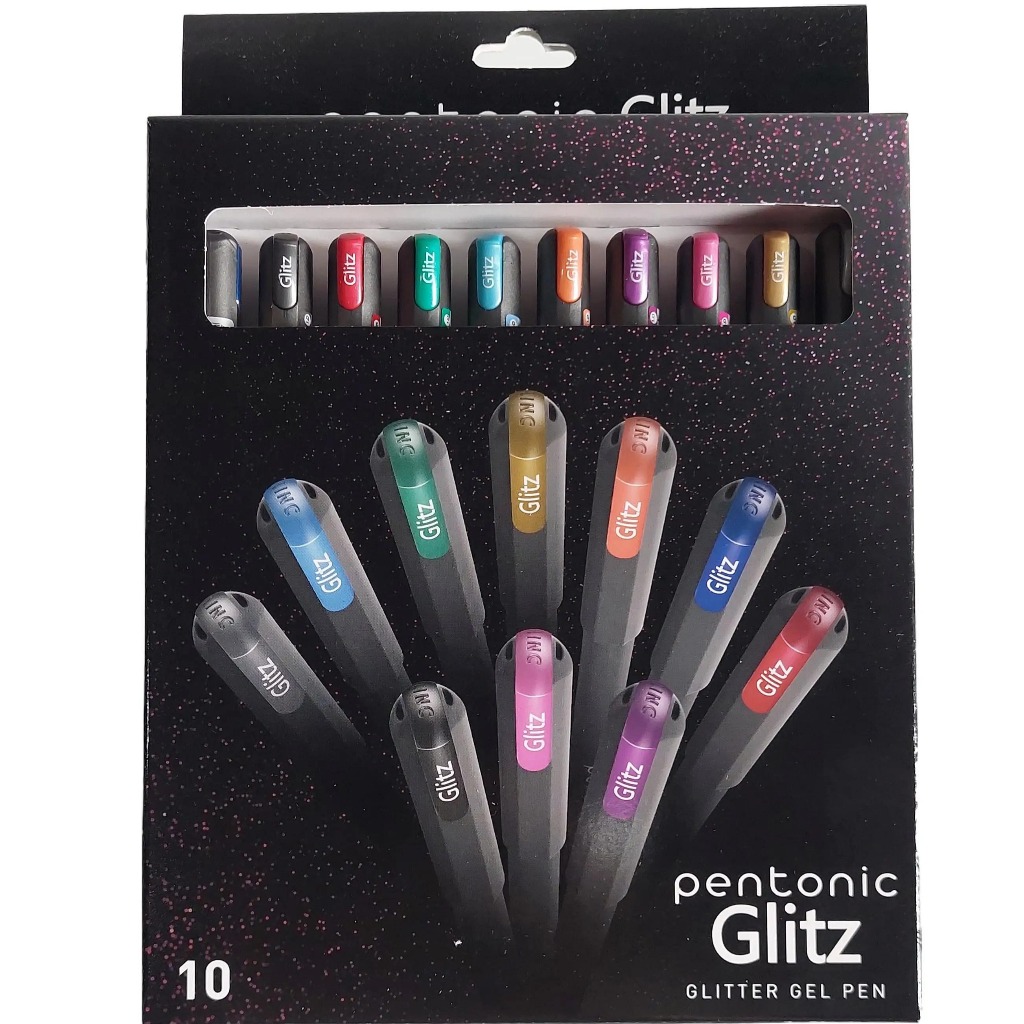 

PENTONIC GLITZ GEL PEN GLITTER 1.0 mm SET 10 PCS