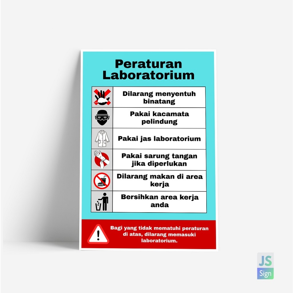 Poster Safety K3 - PERATURAN LABORATORIUM