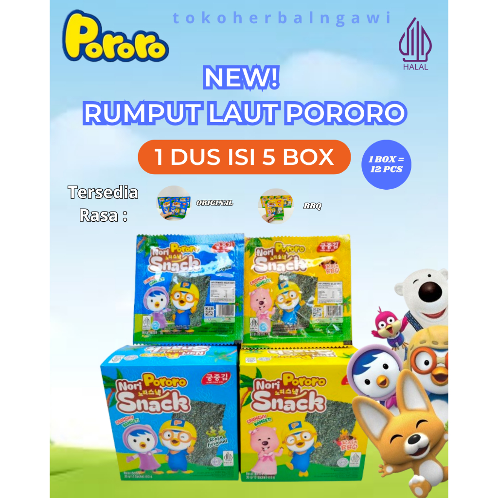 

( 1 DUS ) PORORO NORI SNACK SACHET / PORORO NORI SNACK