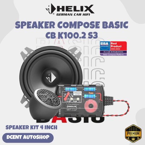 Speaker 2-way Speaker Kit Mobil - Speaker Helix Compose Basic CB K100.2 S3 - 4 Inch - Speaker Audioo